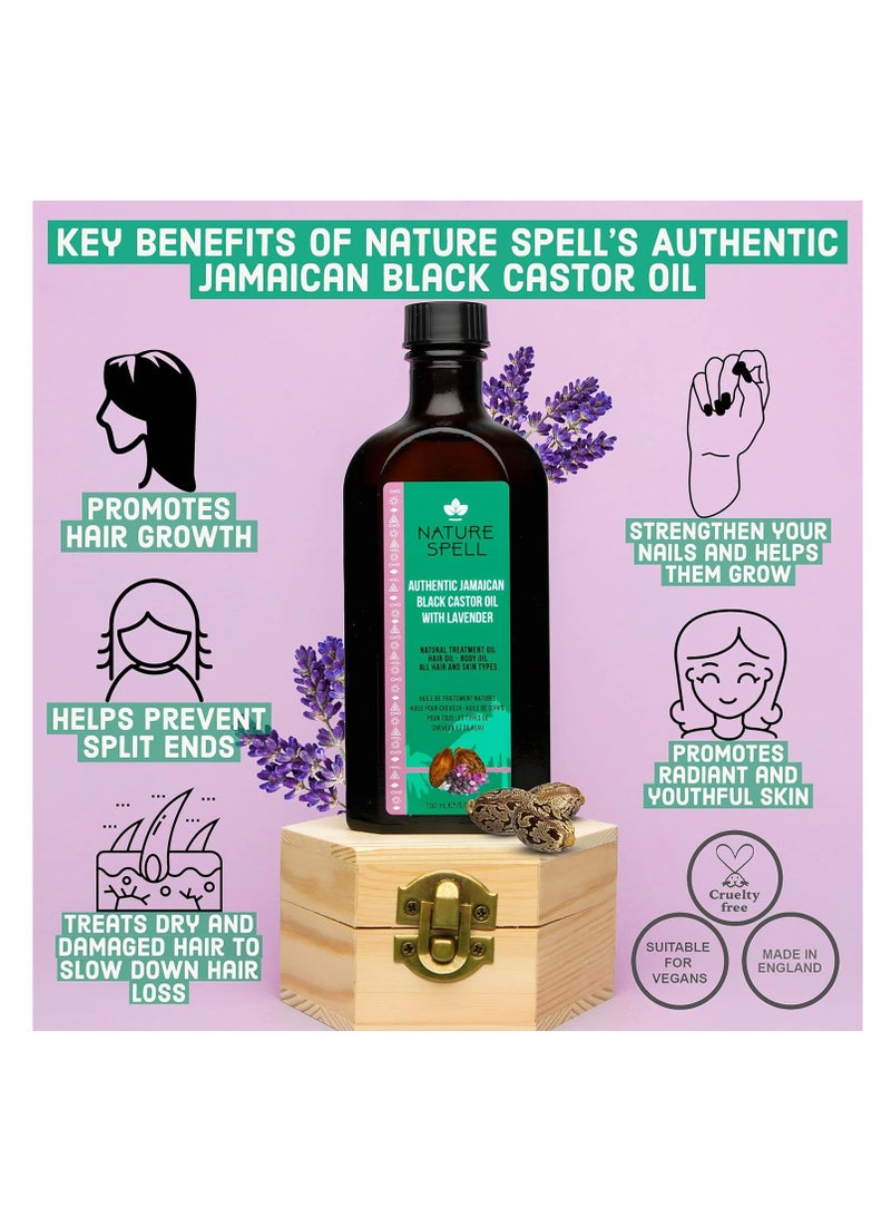 نايتشر سبيل زيت طبيعي لنمو الشعر وتغذية البشرة بخلاصة الخروع الجامايكي واللافندر – 150 مل - Image 2