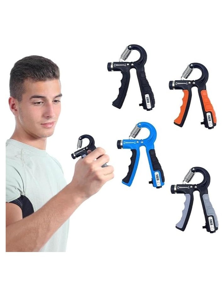 Hand Grip Strengthener Couting Adjustable Hand Gripper Finger Exerciser Forearm Strengthener Adjustable Resistance Wrist Gripper Strength & Grip Exerciser for Finger and Arm Exercises