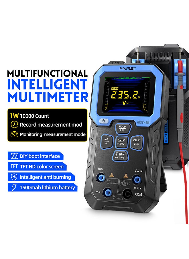 FNIRSI 10000 Counts Digital Multimeter 2.4-inch TFT Display Handheld Multimeter Professional True RMS Voltage Resistance Frequency Tester Temperature Measurement Meter with Automatic Shutdown Function  - Image 5