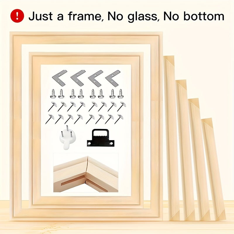 Solid Wood Frame For Posters 20x30cm Easy Assembly Canvas Wall Art Contemporary Home Decoration Bedroom Office Corridor Durable Packaging With Hardware - Image 1