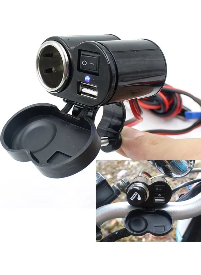 Autoline Motorcycle Cigarette Lighter/usb Charging Socket 12V  - Image 3