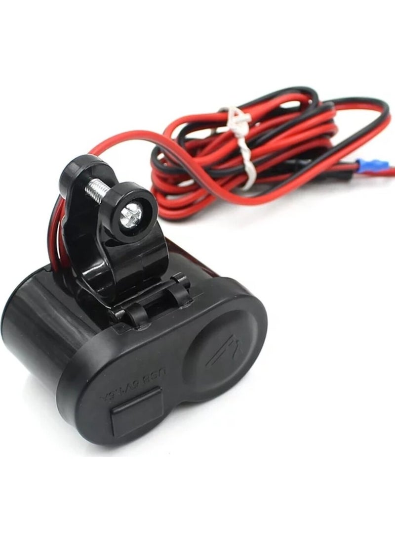 Autoline Motorcycle Cigarette Lighter/usb Charging Socket 12V  - Image 2