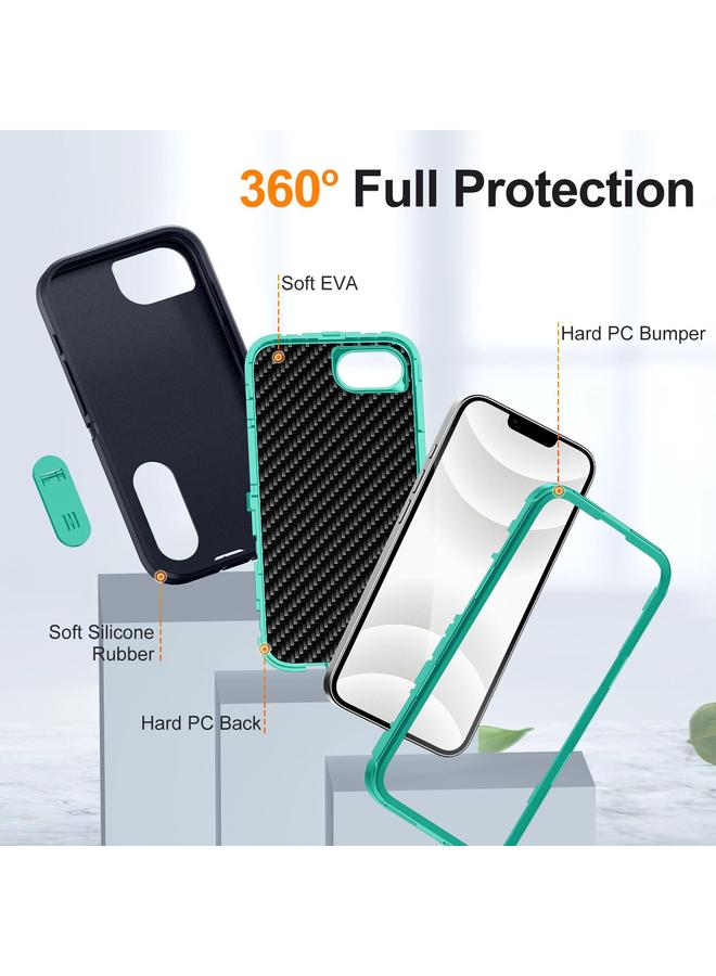 S-TOP Case For iPhone 16e Rugged PC + Silicone Phone Case with Holder - Image 4