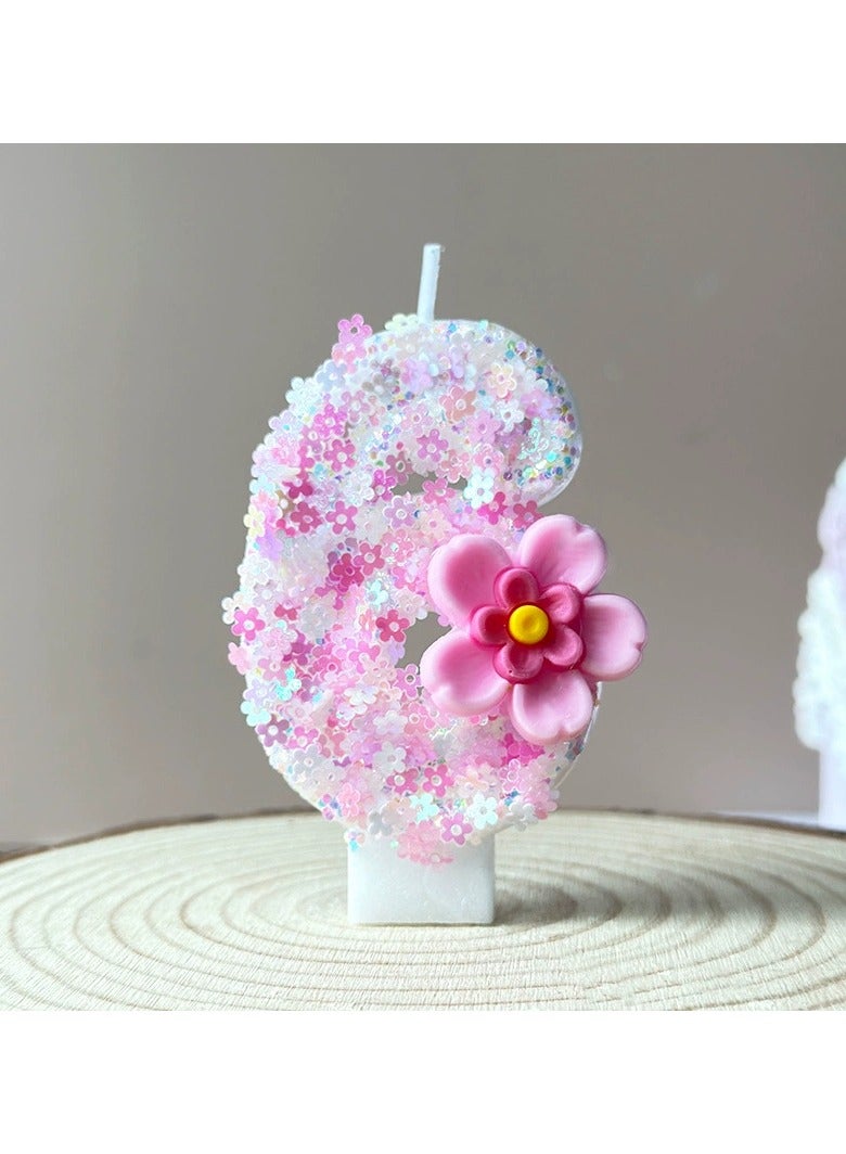 general Graduating Pink Digital Candle Party Dessert Table Decoration Item Birthday Cake decoration for one-year-old Celebration