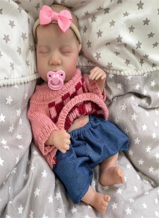 GYCV Lifelike Mini Reborn Baby Dolls Full Body Silicone Girl 12 Inch Realistic Newborn Dolls with Feeding Accessories & Gift Box Real Life Baby Dolls Toys Set Birthday Gifts for Kids Girls Age 3+ - Image 2