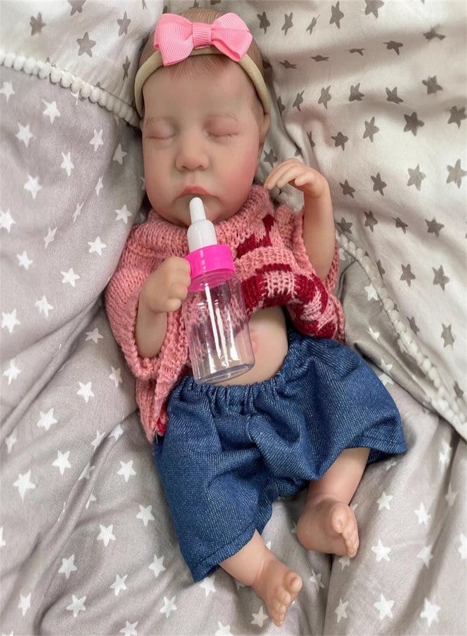 GYCV Lifelike Mini Reborn Baby Dolls Full Body Silicone Girl 12 Inch Realistic Newborn Dolls with Feeding Accessories & Gift Box Real Life Baby Dolls Toys Set Birthday Gifts for Kids Girls Age 3+ - Image 1