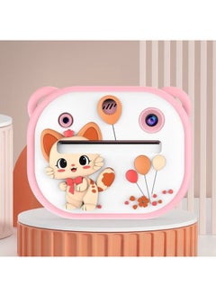 Generic Front And Rear Dual Camera 2400W HD Children's Digital Printer SLR Camera Instant Shooting And Printing-Body Color:Bear Powder  - Image 3