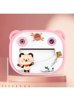 Generic Front And Rear Dual Camera 2400W HD Children's Digital Printer SLR Camera Instant Shooting And Printing-Body Color:Bear Powder  - Image 4