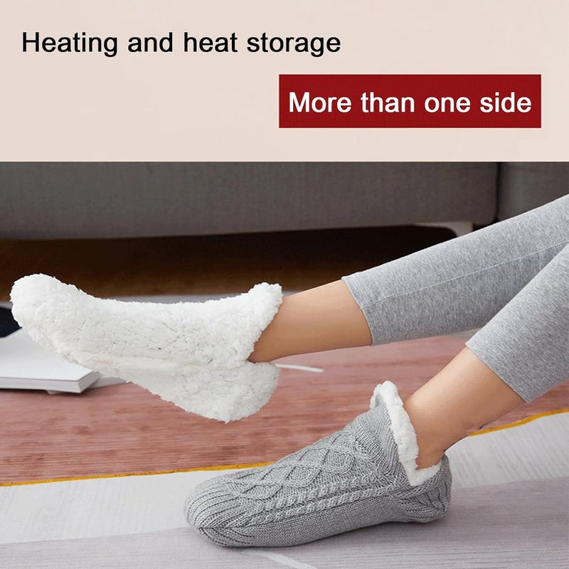 klarako Fleecesox - Fleece-Lined Non-slip Thermal Slippers Socks, 2024 New Indoor Non-Slip Thermal Socks - Image 5