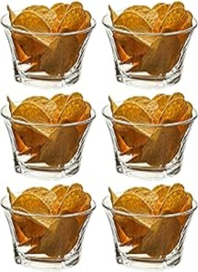 LAV LAV TRUVA Glass Bowl / 6 Pcs / 310 cc – 10.50 Oz/Elegant design,Trusted Brand, Attractive shape of Dessert, Soup, Nuts, Fruit Salad,Ice Cream, Jelly, Appetizer, / High Quality Materials 