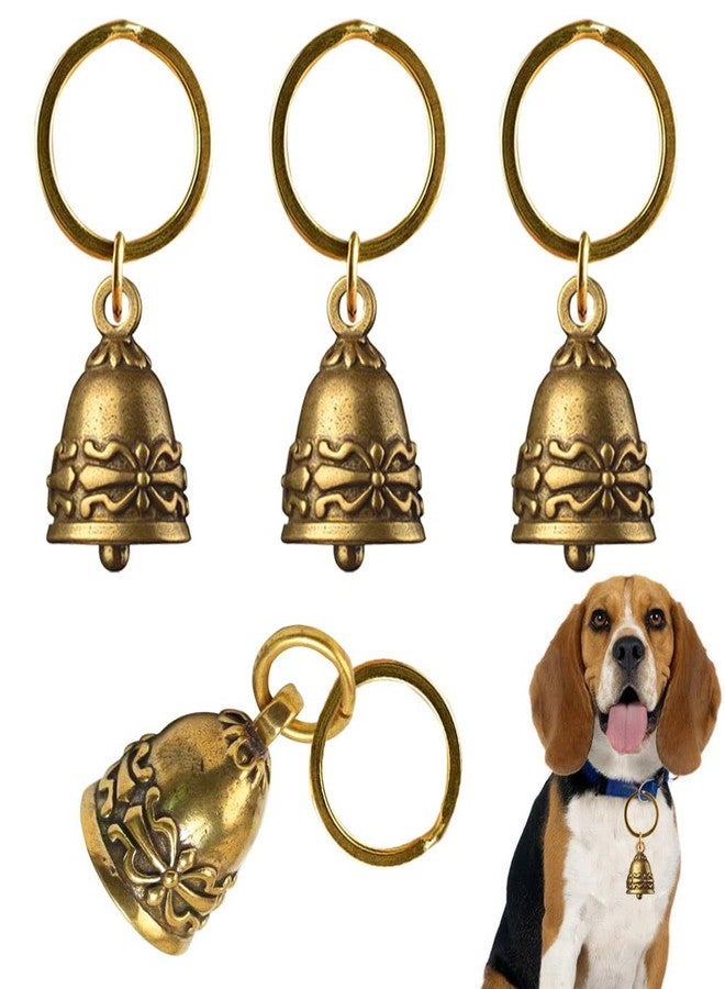 KuuGuu 4 PCS Copper Collar Bells for Small Pets - Retro Craft Bells, 0.7 Inch, Not Bulk, DIY, Anti-Lost ID Tags - Image 1