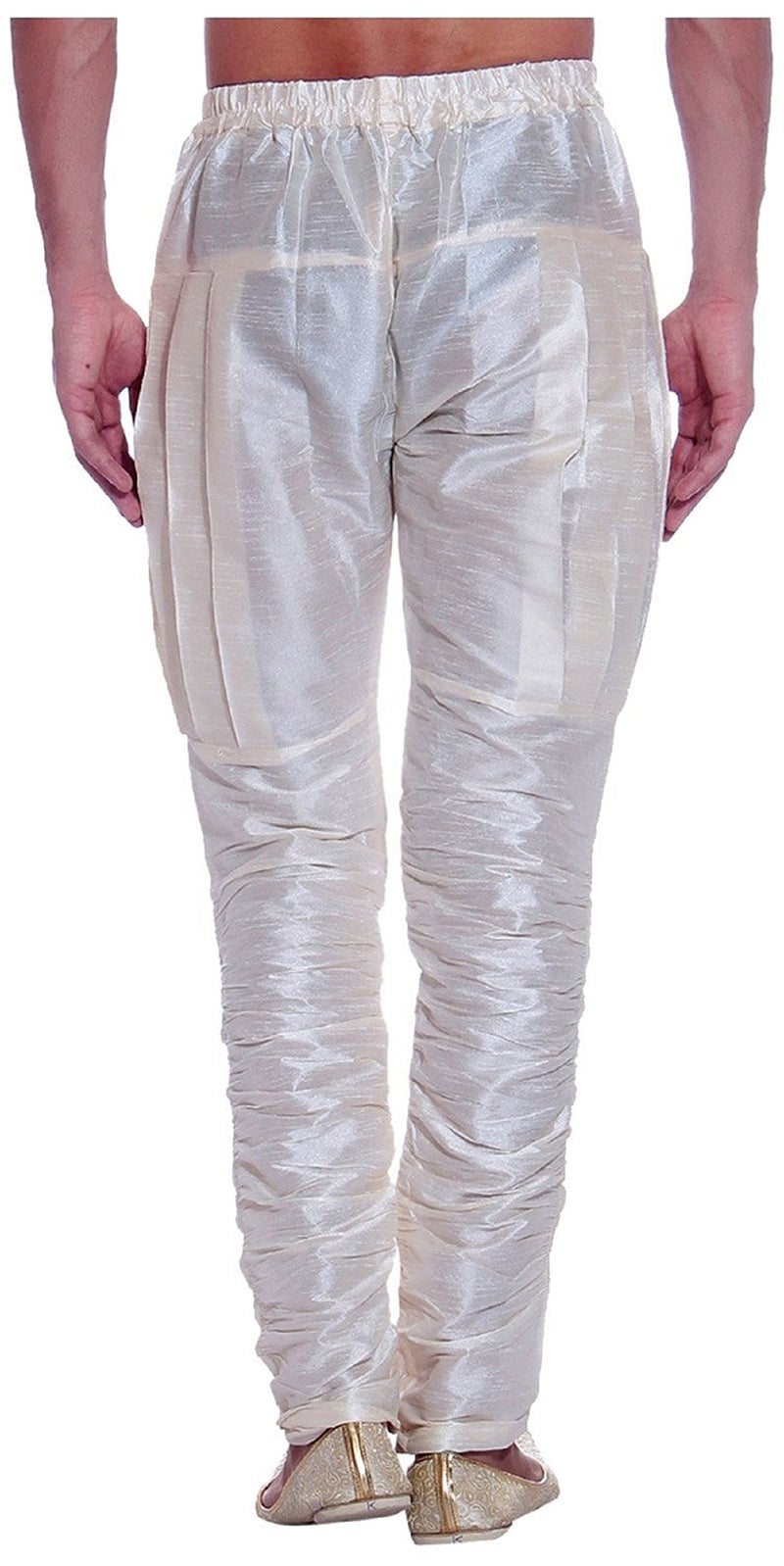 Royal Kurta Men's Silk Blend Harems Pant's (White) - Image 3