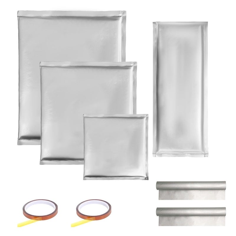 Heat Press Pillow Bundle  8 Pack Including 4 Size Silver Heat Pressing Transfer Pillows 2 Teflon Paper Sheets 2 Rolls Heat Resistant Tape for Heat Press Sublimation Projects