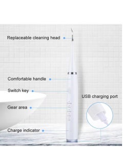 ABJ Rechargeable Dental Scaler Kit - 2 Electric Toothbrush & 1 Plaque Remover - Teeth Cleaning, Calculus Removal, Teeth Whitening Kit, Electric Teeth Cleaner, Oral Hygiene Set, Dental Instruments (White)  - Image 3