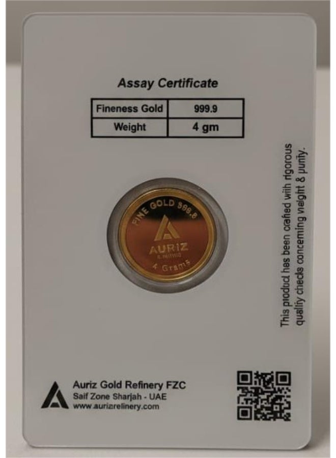 أوريز سك مجوهرات ريزان - عملة أوريز مينتينج من الذهب الخالص عيار 24 قيراطًا بوزن 4 جرام | - Image 2