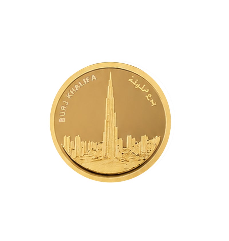 AURIZ MINTING Rizan Jewellery – Auriz Minting 4GRM 24K Pure Gold Coin  Burj Khalifa Design  999 Fine Gold - Image 3