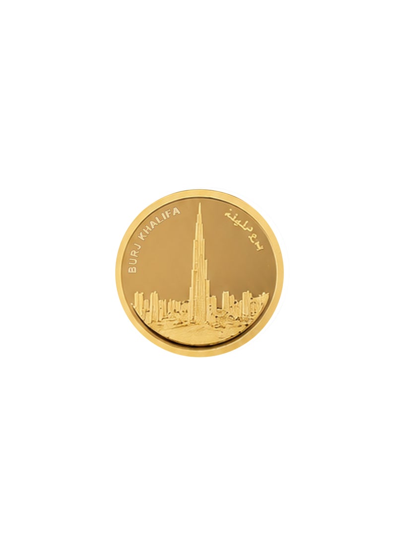 AURIZ MINTING Rizan Jewellery – Auriz Minting 4GRM 24K Pure Gold Coin  Burj Khalifa Design  999 Fine Gold - Image 3