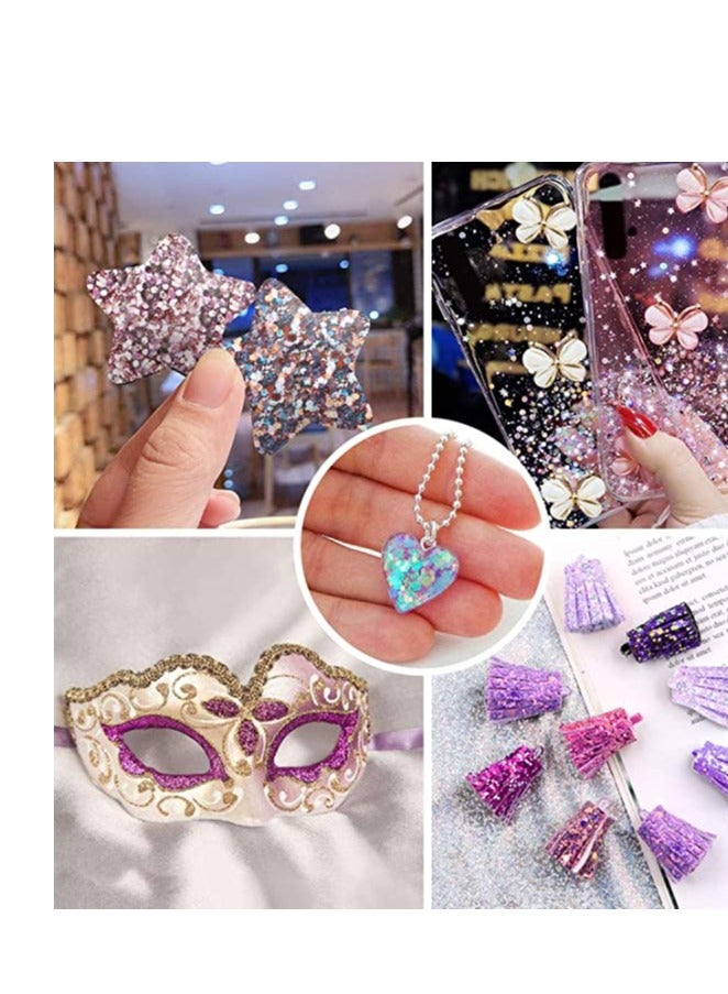 SYOSI Beauty Nail Glitter Powder, Decoration 3D Mixed Holographic Multi Purpose Arts Crafts Body Cosmetic Powder  - Image 4