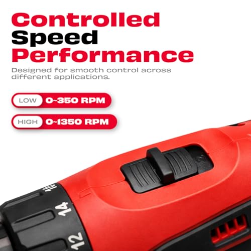 JPT 12-volt Multi-Tasking 3/8-inch Keyless Chuck Cordless Drill Machine | 24 Nm Torque | 1350 RPM Speed | 2 Speed Gear | 18+1 Clutch | 1500mAh Battery | Fast Charger | - Image 3