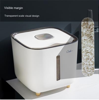 Jecrina 5 Kg Basic Rice Dispenser Kitchen Food Grain Storage Container Airtight Rice Bucket Multi-Functional Containers Moisture-proof Insect Proof - Image 3