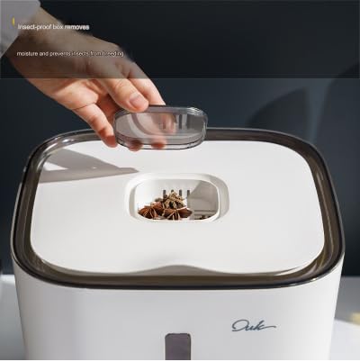 Jecrina 5 Kg Basic Rice Dispenser Kitchen Food Grain Storage Container Airtight Rice Bucket Multi-Functional Containers Moisture-proof Insect Proof - Image 4