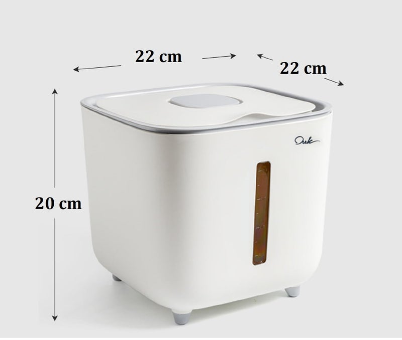 Jecrina 5 Kg Basic Rice Dispenser Kitchen Food Grain Storage Container Airtight Rice Bucket Multi-Functional Containers Moisture-proof Insect Proof - Image 2