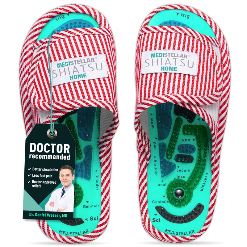 Acupressure Massage Slippers for Plantar Fasciitis Neuropathy Relief Reflexology Foot Massager Sandals Ideal Gift for Men Women Stress Tension Relief Pain Management for Foot Health