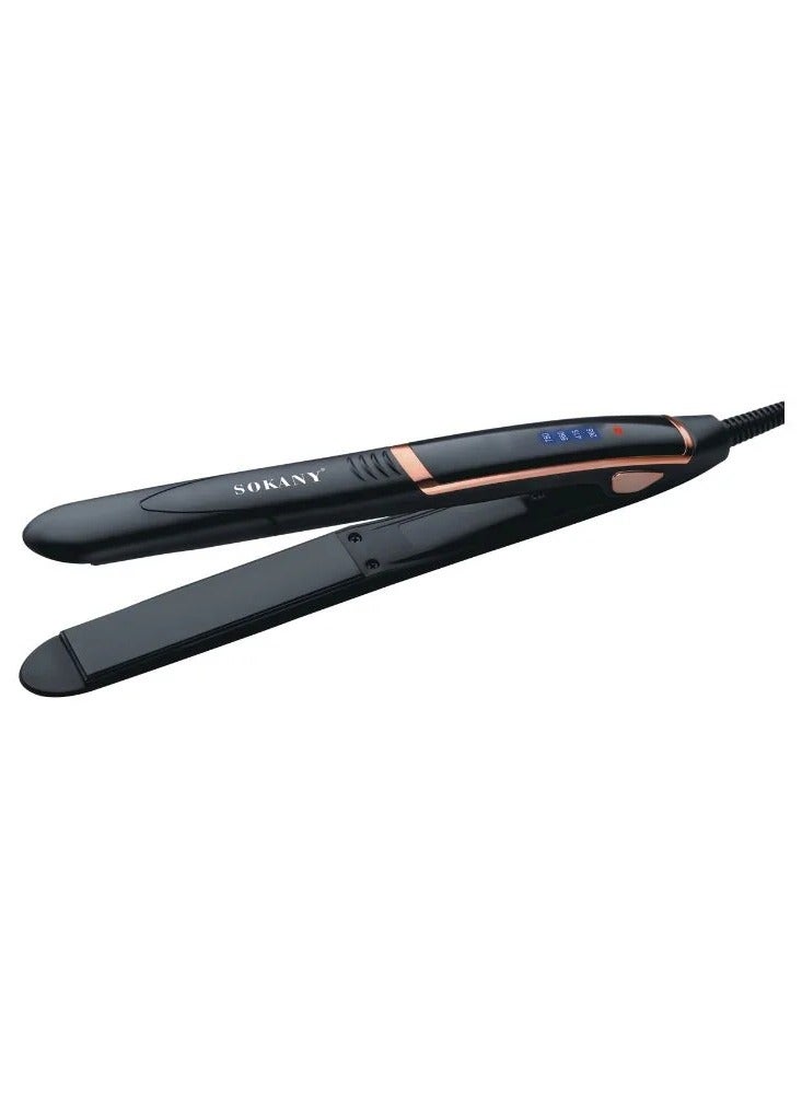 Sokany SK‑390 Hair Straightener – Ceramic Plates – LED Display – 360° Swivel Cord - Image 1