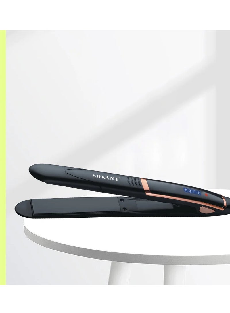 Sokany SK‑390 Hair Straightener – Ceramic Plates – LED Display – 360° Swivel Cord - Image 2