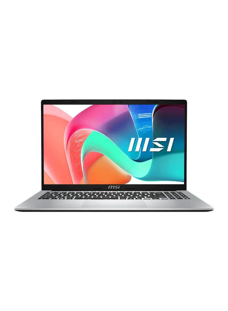 إم اس أي MSI Modern 15 F1MG Business Laptop, Intel Core 5 120U, 15.6 Inch FHD 60Hz, 8GB DDR4, 512GB NVMe SSD, Intel Graphics, Urban Silver Urban Silver - Image 1