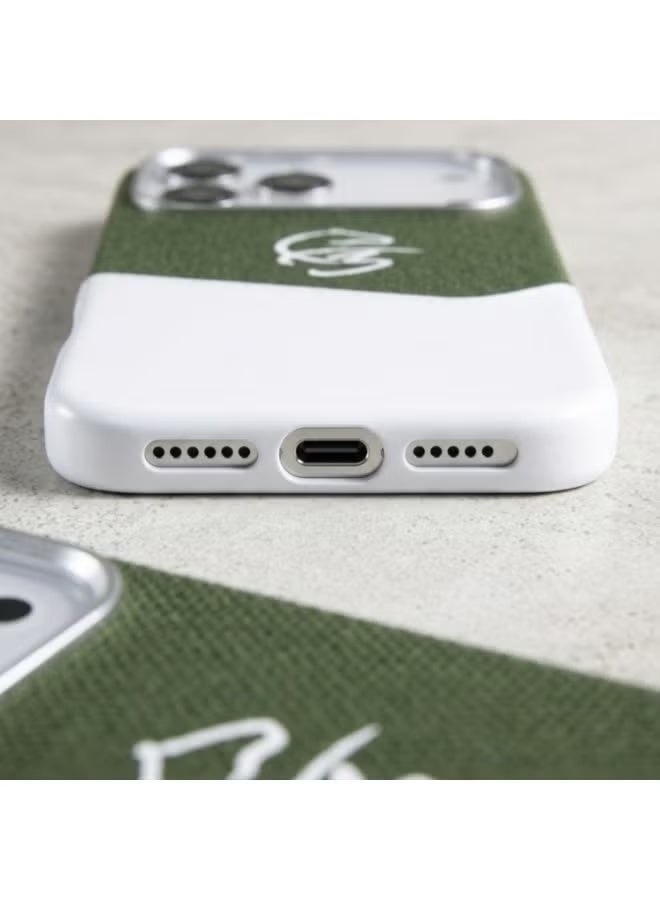 بورتوني غطاء iPhone 17 Pro من الجلد القماشي مع حامل بطاقات وتقنية MagSafe - غطاء خلفي فاخر ومغناطيسي لحماية iPhone 17 Pro (مقاس 6.3 بوصة) - Image 2