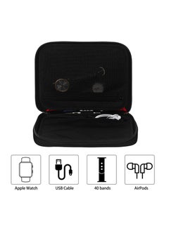 KASTWAVE 20 Watch Bands Organizer Case, Waterproof Carrying, Compatible with Apple Watch, for Fitbit Series (Black)  - Image 3
