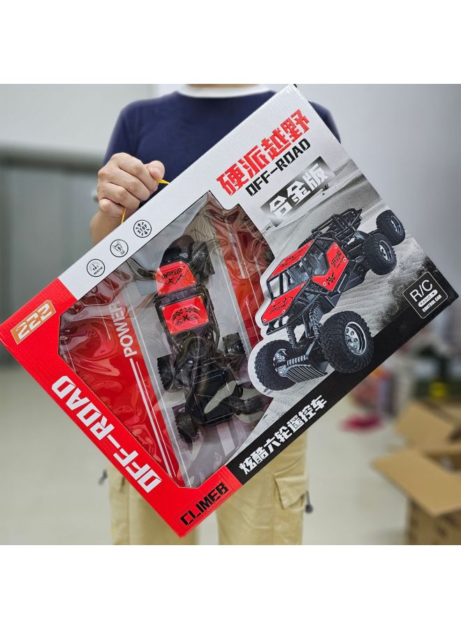 Six-wheel Alloy Large Remote Control Off-road Vehicle Toy Car Electric High-speed Charging Climbing Car Boy Children Racing-Color:Four-channel Alloy High-speed Racing Belt Shock Absorber  - Image 2