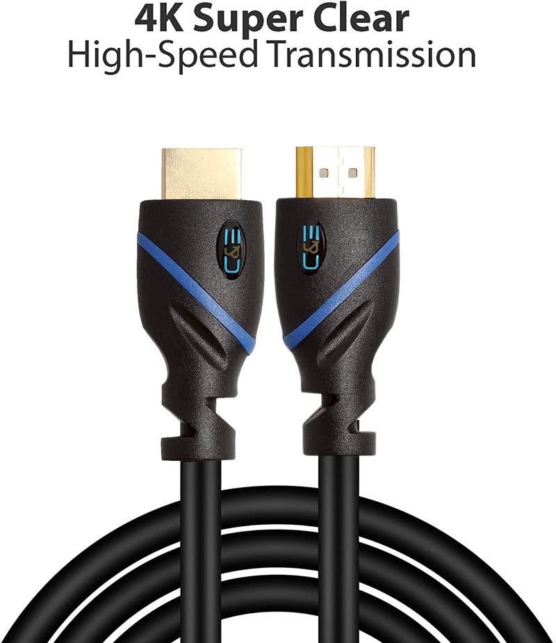 C&E 4K HDMI Cable 3ft, HDMI Cable Support 4K@24Hz, 10.2 Gbps, Support ethernet, Dolby Vision, eARC Compatible with Apple TV, Nintendo Switch, Roku, Xbox, PS4, Projector-0.9M - Image 2