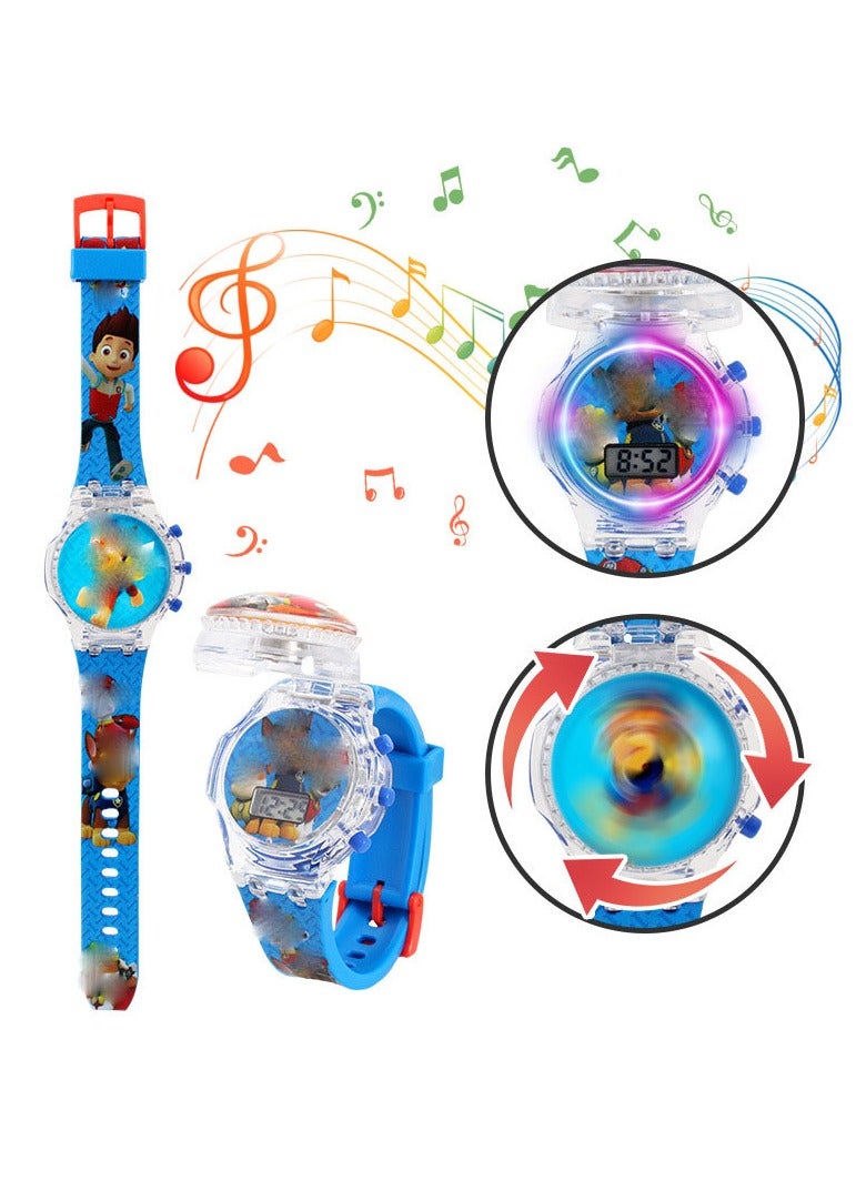 Spinning Top Music Light Watch Cartoon  Watch Children's  Watch - Image 1