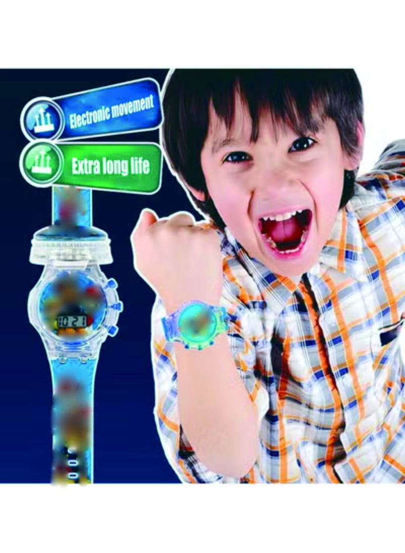 Spinning Top Music Light Watch Cartoon  Watch Children's  Watch - Image 3