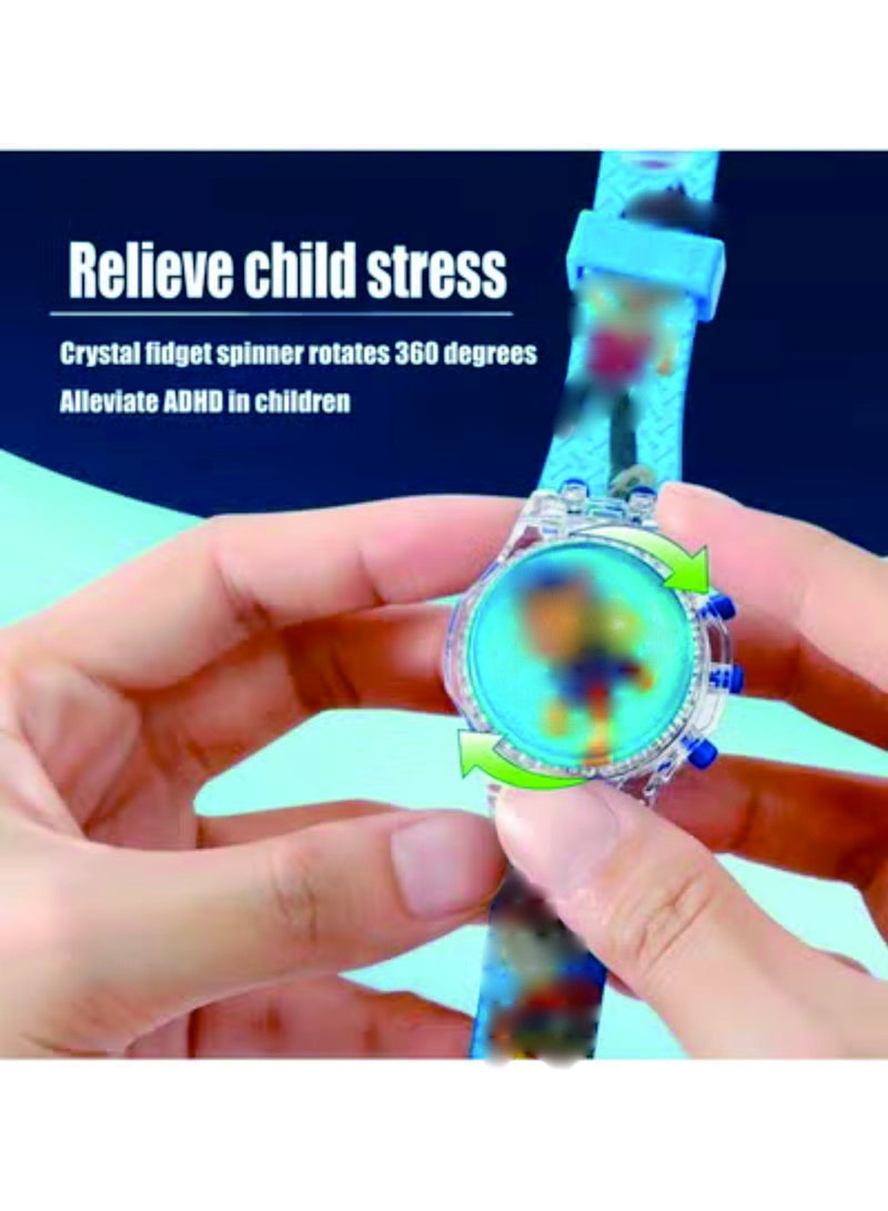 Spinning Top Music Light Watch Cartoon  Watch Children's  Watch - Image 4