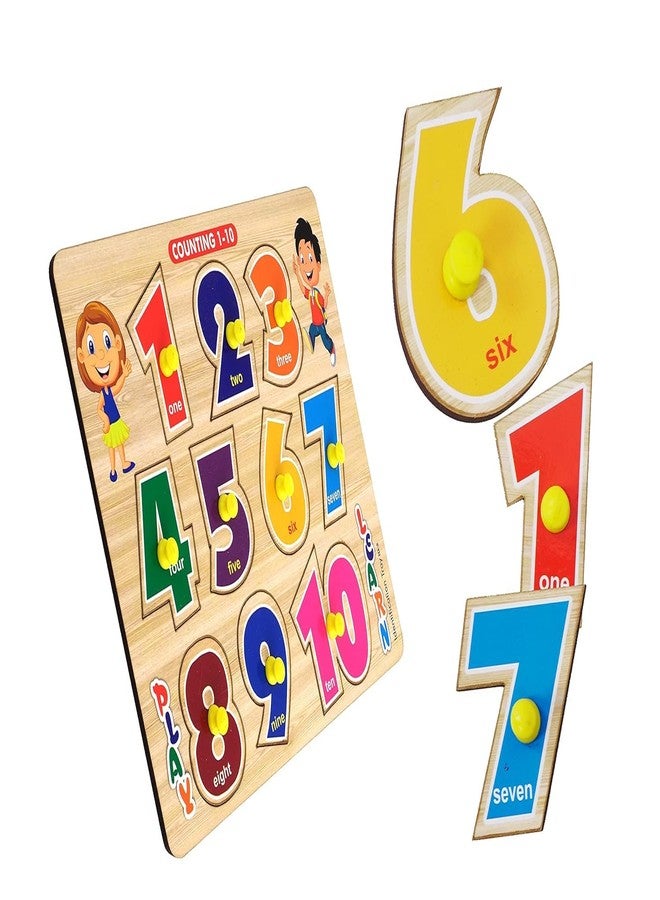 RPC99 Wooden Learning Educational Game Board for Kids, Puzzle Toys for 2 Years Old Boys & Girls Educational Learning Puzzle Toy for Kids ((ABCD & Shape & 0 T0 10)) - Image 3
