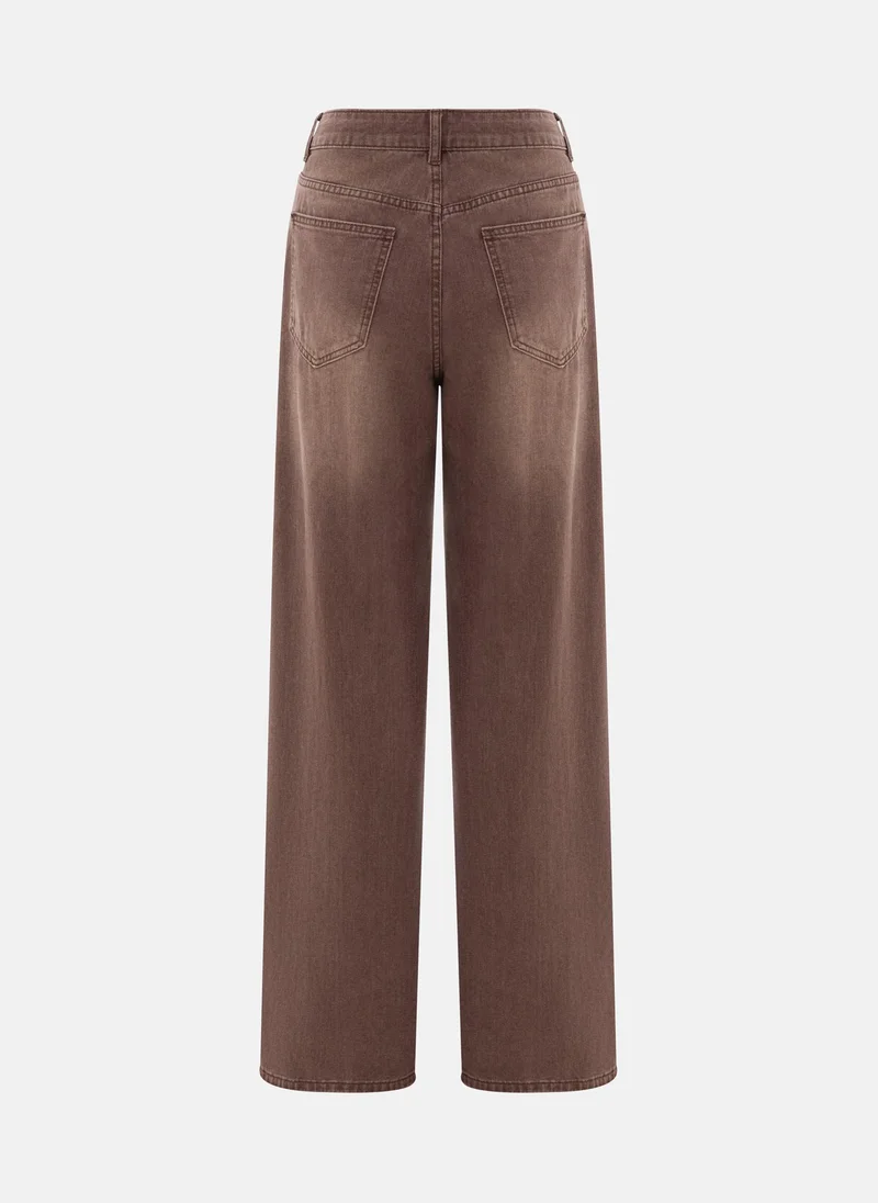 Lichi Loose distressed jeans with waist ties
