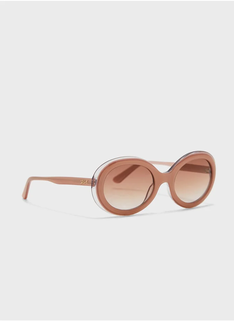 Karl Lagerfeld Oval Shape Sunglasses