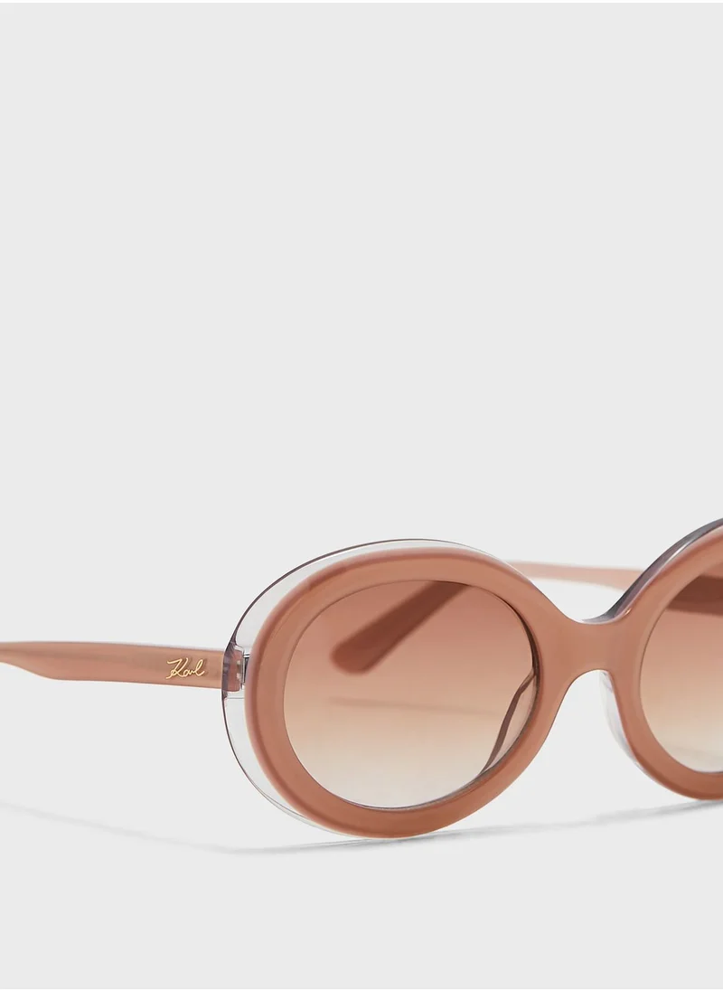 Karl Lagerfeld Oval Shape Sunglasses