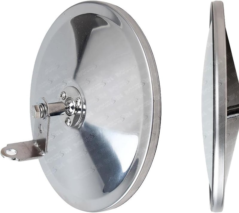 Boursin 8" Blind Spot Round Door Mirror for Isuzu NPR, GMC, Chevrolet (1998-2007) - Image 1