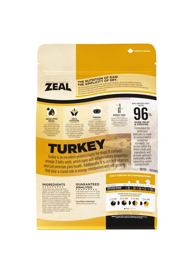 zeal ZEAL Canada Air-Dried Turkey Recipe for Dogs - High Protein, Natural Superfoods, Nutrient Rich, No Fillers, Grain Free, Complete & Balanced (Turkey, 1 lb) - Image 1