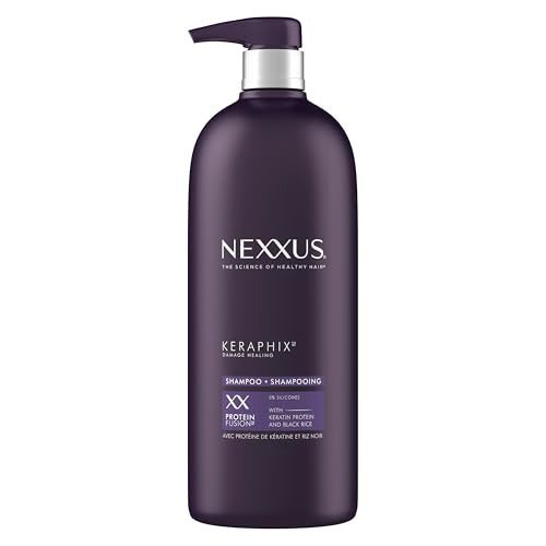 Nexxus Keraphix Shampoo With ProteinFusion for Damaged Hair Keratin Protein Black Rice SiliconeFree 338 oz