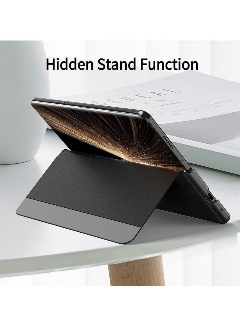 general Leather Case Compatible with Honor Magic V5 2025 Magnetic Flip Case Smart Window with Flip-Free Answering Slim Lightweight Anti-Drop Shockproof Protective Cover - Image 2