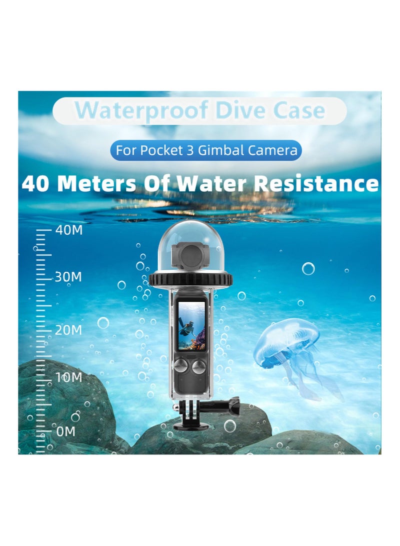 KASTWAVE 40M/131FT Dive Case Compatible for DJI Osmo Pocket 3 Waterproof Case, Dive Case for DJI Pocket 3, Waterproof Shell Case Diving Protection Cover Fit Accessories - Image 2