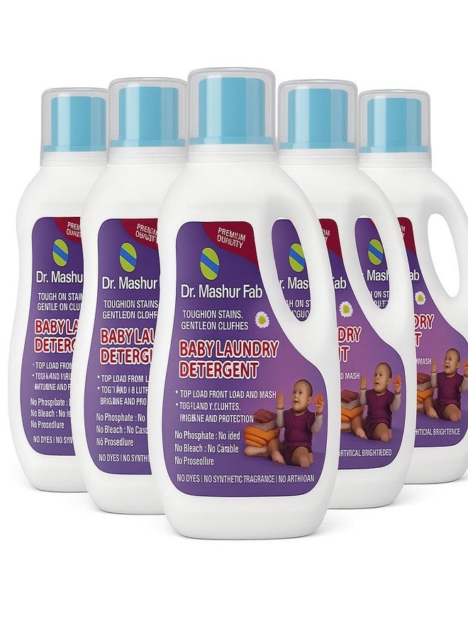 MASHUR FAB Baby Laundry Detergent, 500ml, With Bio-Enzymes, Aloe Vera & Neem, Dermatologically Tested, Free From SLS/SLES, Phosphate & Bleach (5) - Image 1