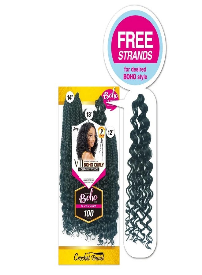Zury Royal Zury Crochet Briad V-shape Finish Style V11 Boho Curly (12"+13"+14") (27) - Image 4