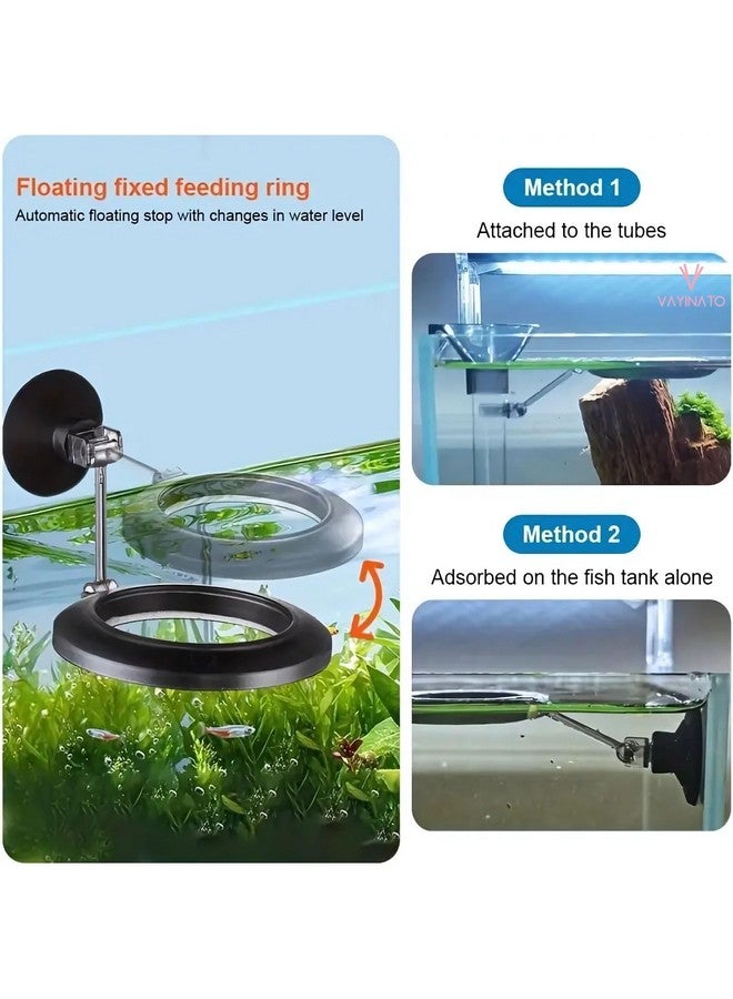 VAYINATO فايناتو بلاستيك، 2 في 1 مغذي متعدد الوظائف للأسماك والروبيان العائم والغارق | طول مناسب لأي حوض ارتفاع | نوع تعليق | مجموعة تنظيف وتغذية متضمنة، 30 × 6 × 5 سم - Image 5