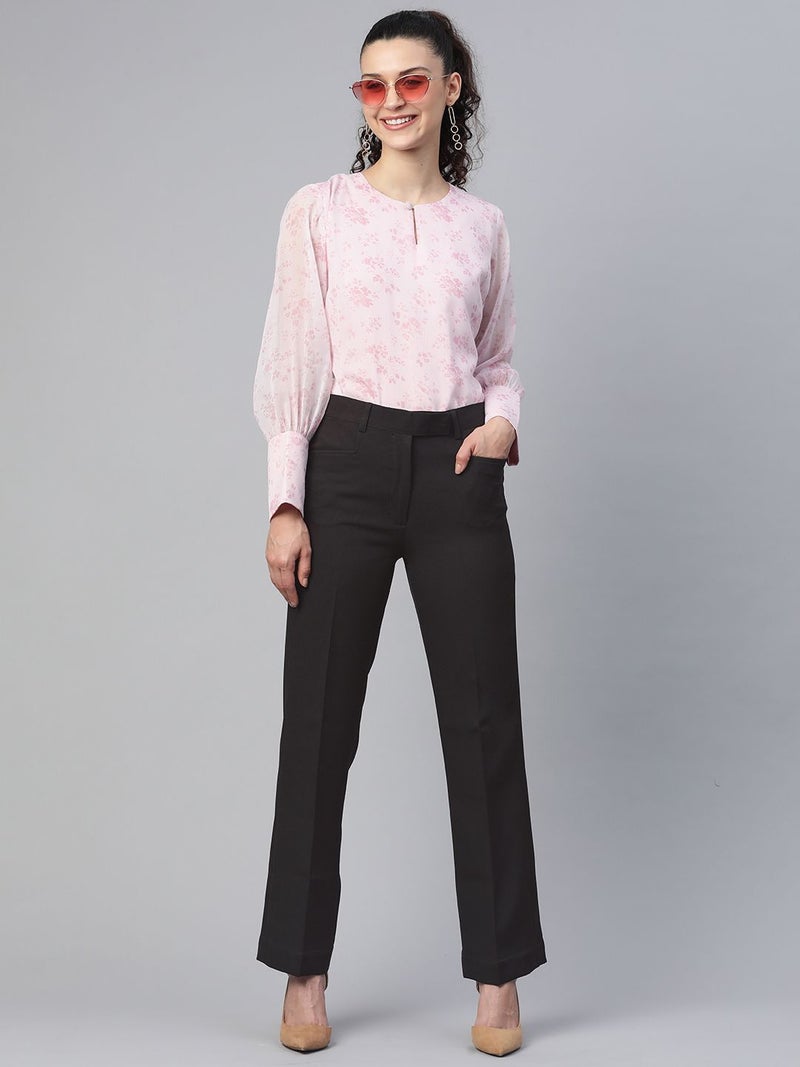 Powersutra Regular Fit Black Trousers for Women - Image 5